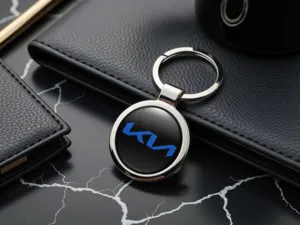 KIA Portachiavi Personalizzato Stile con Foto Bombata